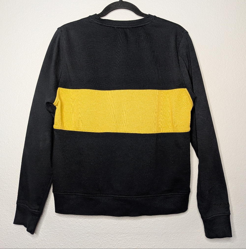 Mitchell & Ness Black Yellow Los Angeles Football Club Blokette Crew Sweater M - Picture 5 of 8
